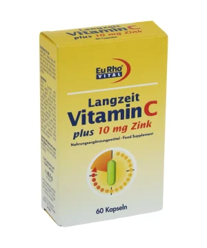 کپسول ویتامین ث و زینک 10 میلی گرمی یوروویتال