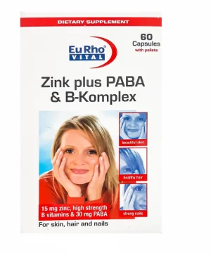 کپسول زینک پلاس پابا و ب کمپلکس یوروویتال